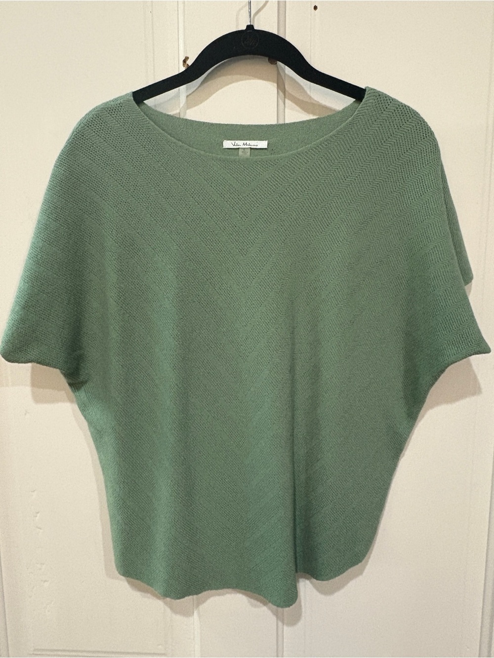 Eileen Fisher Soft Sage Green Crewneck Knit Top